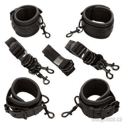 Système d'attaches en cuir PVC et fer sans nickel