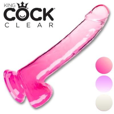 Gode 9 pouces avec Testicules - King Cock Clear