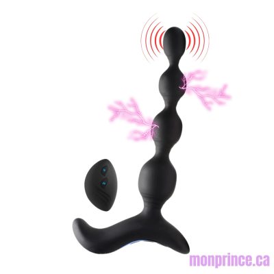 Perles anales vibrantes et électrostimulantes Zeus