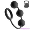 Anneau Pénien en Silicone avec Boules Anales Lestées – Vue d'ensemble