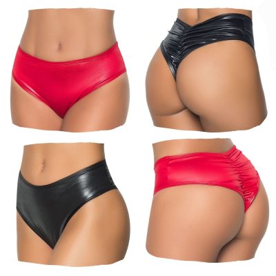 Culotte taille haute en wet look de Mapalé