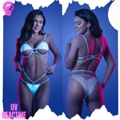 Ensemble 2pcs réactif aux UV de Fantasy Lingerie