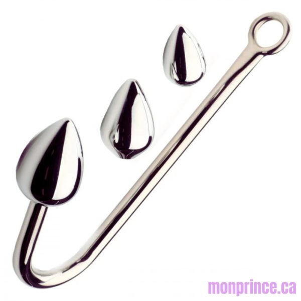 Vue détaillée de l'anneau pour attacher une corde au crochet de l'Ensemble Anal Hook.