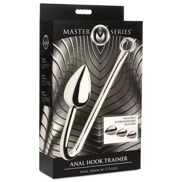 Ensemble Anal Hook de Master Series avec trois plugs gradués.