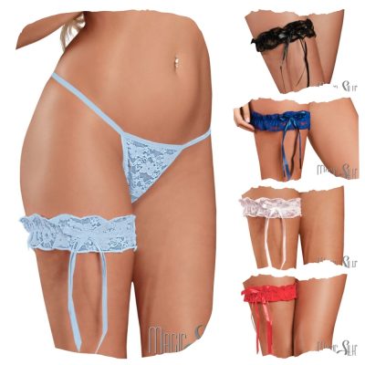 Détail de la dentelle extensible de la Jarretière de Magic Silk