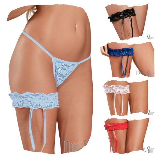 Détail de la dentelle extensible de la Jarretière de Magic Silk