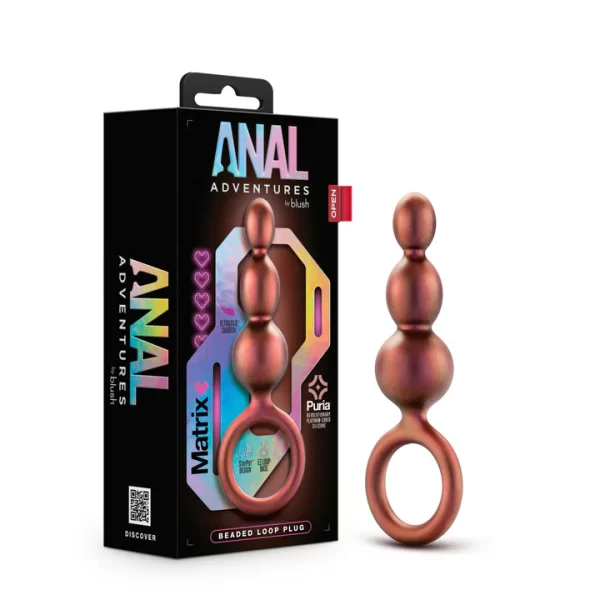 Silicone Puria™ et texture UltraSilk® pour un plaisir soyeux avec la Plug Anale Beaded Loop.