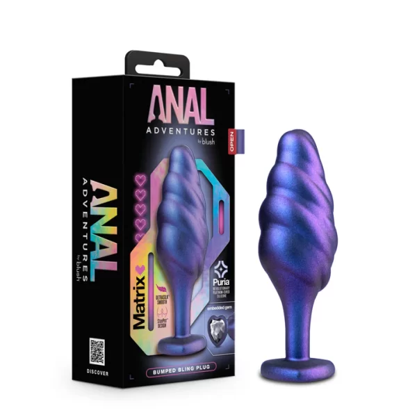 Matériau en silicone Puria™ de la plug Bumped Bling, sûr pour le corps.