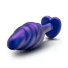 Plug anale en silicone Bumped Bling avec base en forme de cœur.