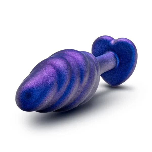 Plug anale en silicone Bumped Bling avec base en forme de cœur.