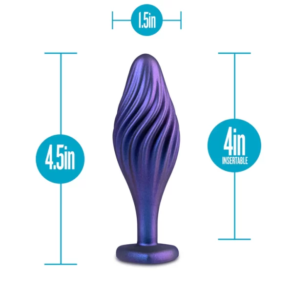 Plug anale Swirling Bling avec design StayPut™ pour un maintien sécurisé.