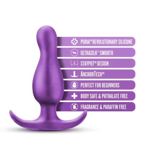 Silicone Puria™ et texture UltraSilk® pour un plaisir soyeux avec la Plug Anale Quantum.