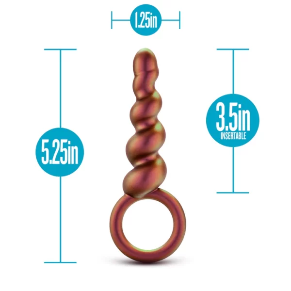 Plug Anale Spiral Loop - Hypoallergénique et compatible avec les lubrifiants à base d'eau.