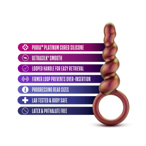 Boucle en silicone pour une insertion facile et sécurisée avec la Plug Anale Spiral Loop.