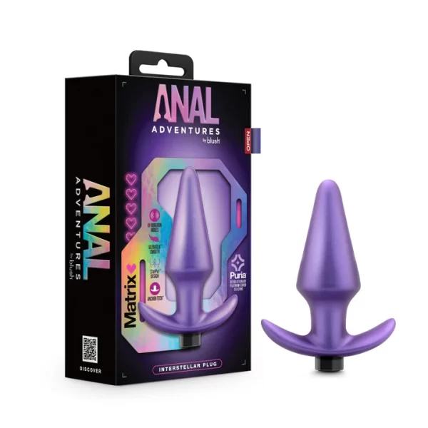 La Plug Anale Interstellar compatible avec les lubrifiants à base d'eau, dimensions 8,9 cm insérables.