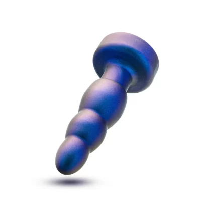 Plug Anale Vibrante Kinetik avec Billes Rotatives – Matrix – Anal Adventures – Blush (1) Vue de la Plug Anale Kinetik avec son design ergonomique et son fini brillant.