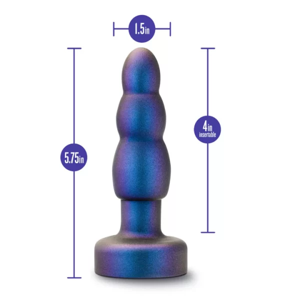 Plug Anale Vibrante Kinetik avec Billes Rotatives de la Collection Anal Adventures Matrix, dimensions 14,6 cm x 3,8 cm.
