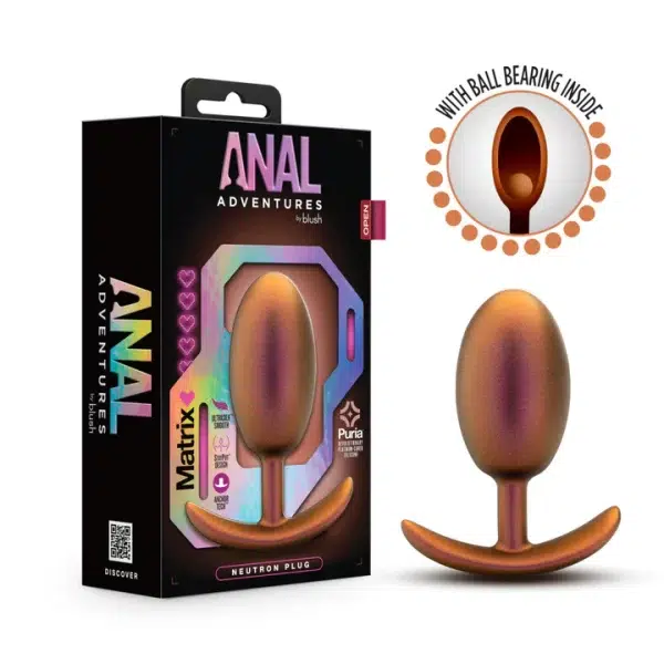 Plug anale en silicone Neutron avec boule interne vibrante.