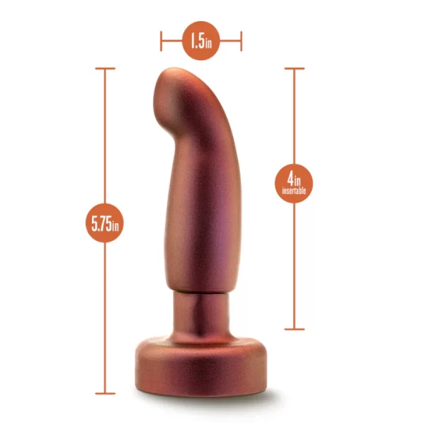 Plug Prostatique Vibrante Bionic avec Billes Rotatives de la Collection Anal Adventures Matrix, dimensions 14,6 cm x 3,8 cm.