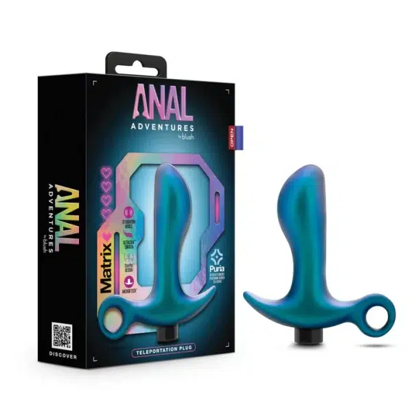 La Plug Anale Vibrante Teleportation compatible avec les lubrifiants à base d'eau, dimensions 8,3 cm insérables.