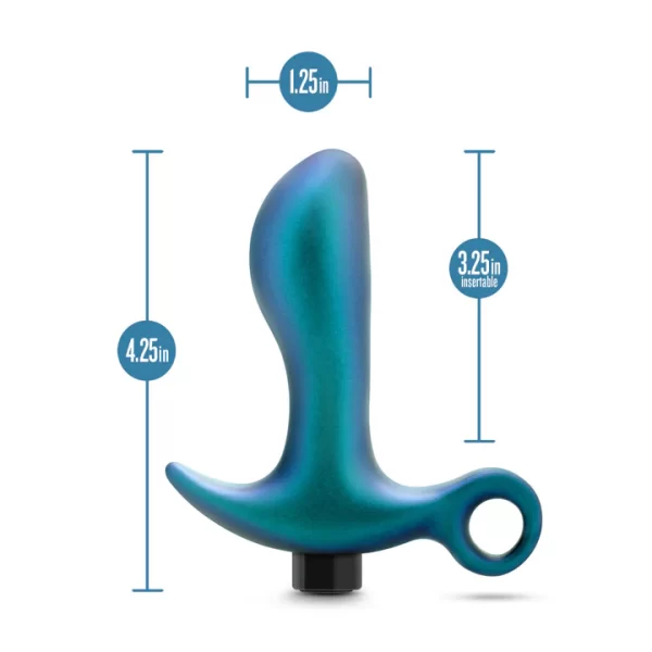 Plug Anale Vibrante Teleportation de la Collection Anal Adventures Matrix, dimensions 10,8 cm x 3,2 cm.