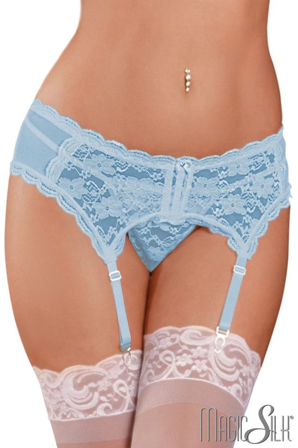 Porte-Jarretelles en Dentelle de Magic Silk en bleu clair