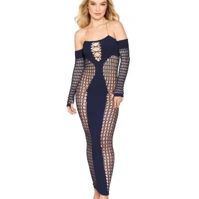 Détail des côtés en résille ouverte de la robe Dreamgirl