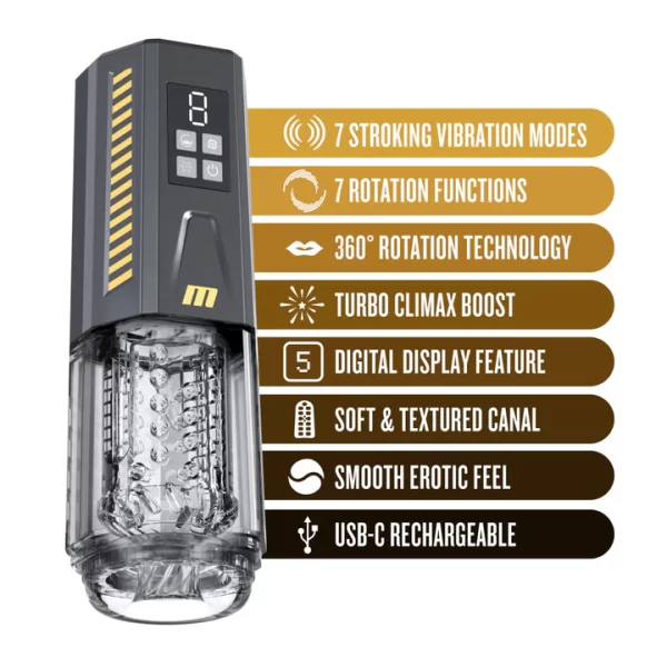 Masturbateur – Rechargeable via USB-C avec 60 minutes d'autonomie