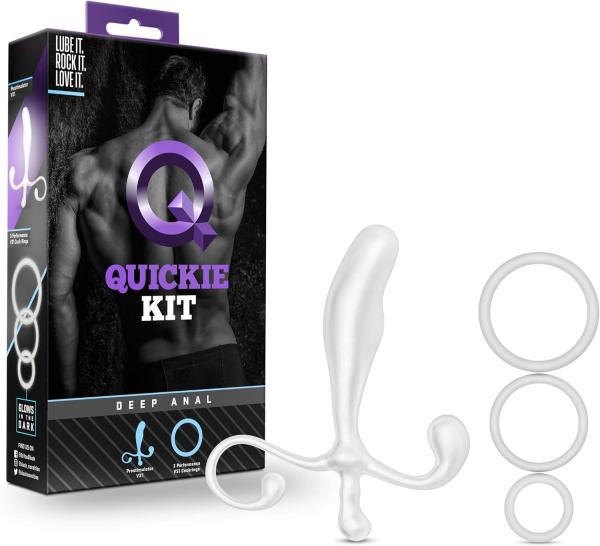 Quickie Deep Anal – Masseur prostatique ergonomique et anneaux pénien