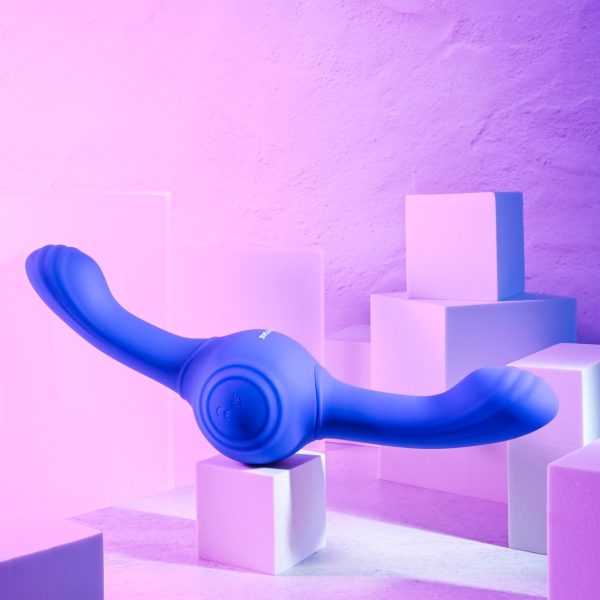 Vue latérale du vibrateur ergonomique et texturé.