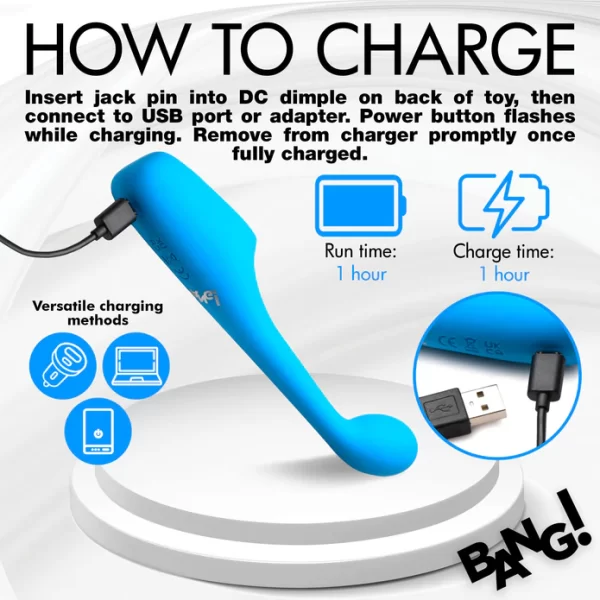 Vibromasseur Rechargeable – Câble USB magnétique inclus
