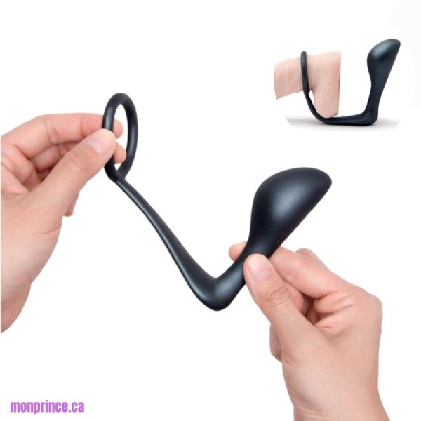 Anneau Pénien et Plug Prostatique Ringer de B-Vibe pour une double stimulation.