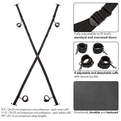 Croix de Porte avec Attaches Nocturnal avec crochets rotatifs et anneaux en D.