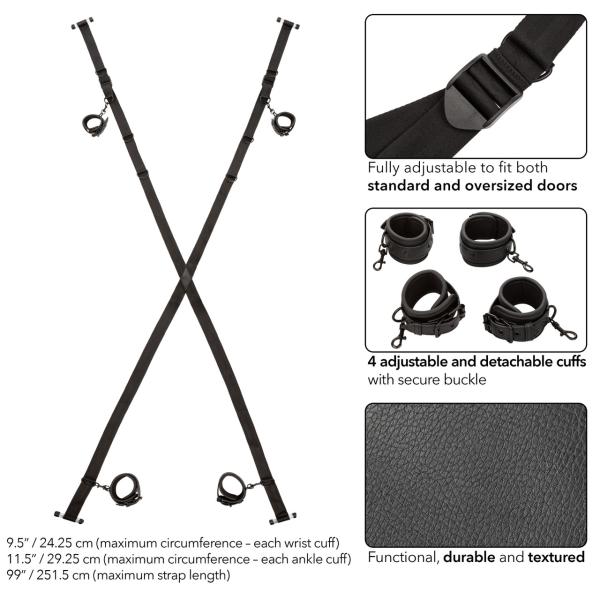 Croix de Porte avec Attaches Nocturnal avec crochets rotatifs et anneaux en D.