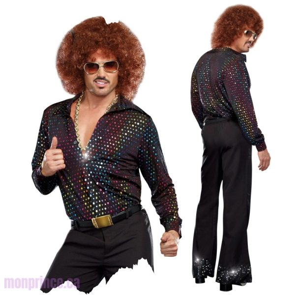 Chemise disco holographique du Costume Disco Dude.