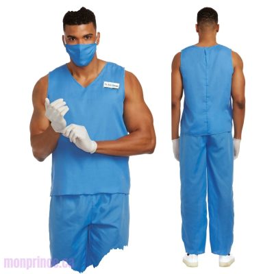 Costume de Docteur Ben Dover avec haut sans manches et pantalon assorti.