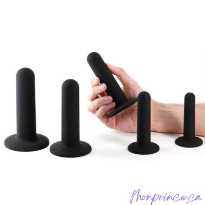 Vue de l’Ensemble de Dilatateurs Renegade en silicone noir pour préparation anale.
