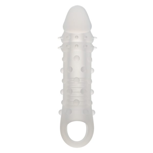 Gaine Adonis en Silicone Liquide avec design creux et anneau scrotal intégré.