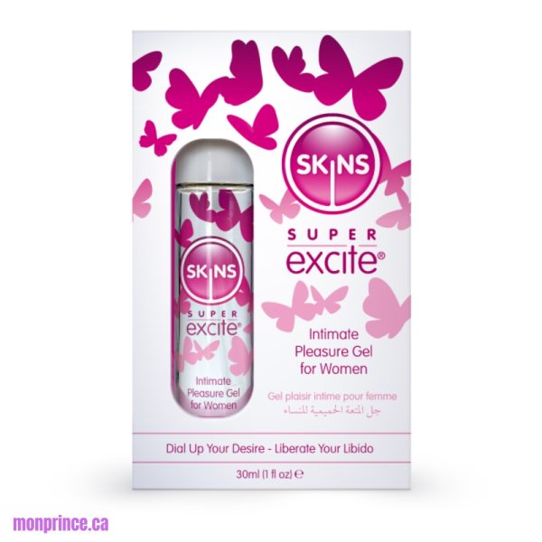Gel de Stimulation Clitoridienne Skins Super Excite pour intensifier le plaisir.