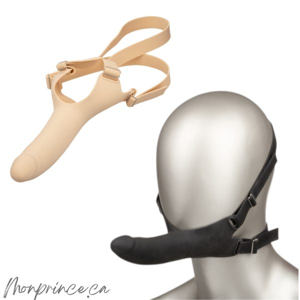 Harnais de Menton avec Gode en Silicone Accommodator et sangles ajustables.