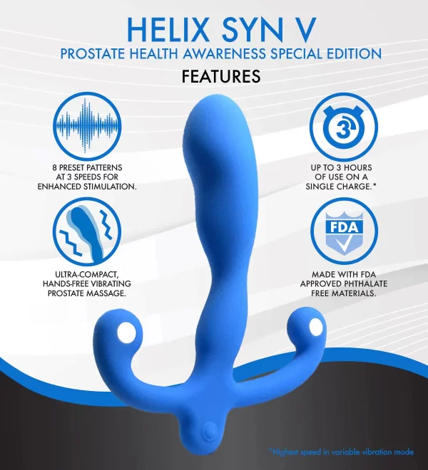 Modes de vibration du Helix Syn V pour une stimulation personnalisée.