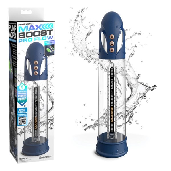 Résultats automatiques de la Pompe Max Boost Pro Flow sous la douche.