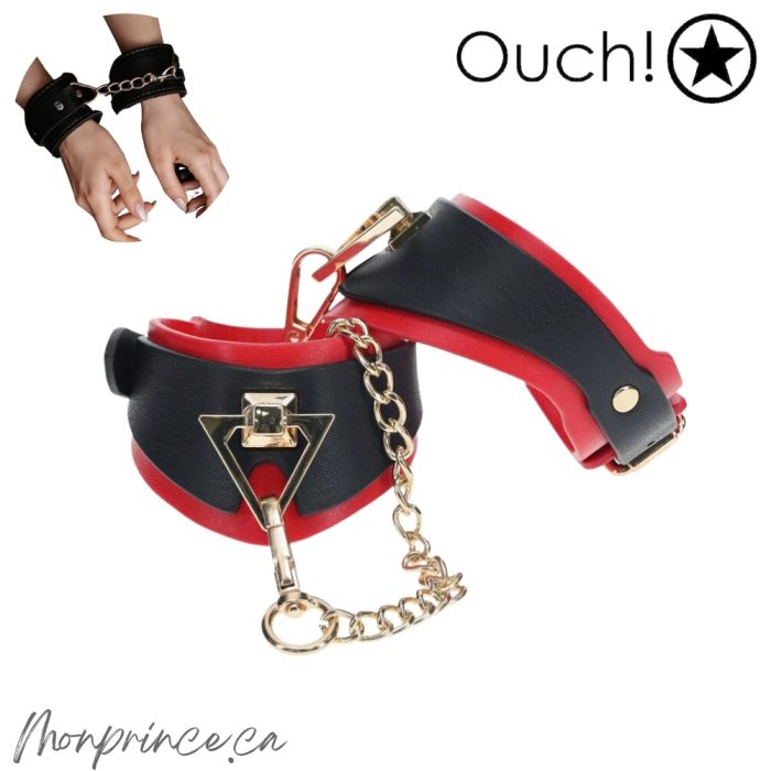 Menottes Milan de Ouch! avec finition iridescente et cuir PU.
