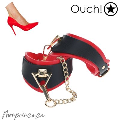 Menottes de Cheville Milan de Ouch! avec finition iridescente.