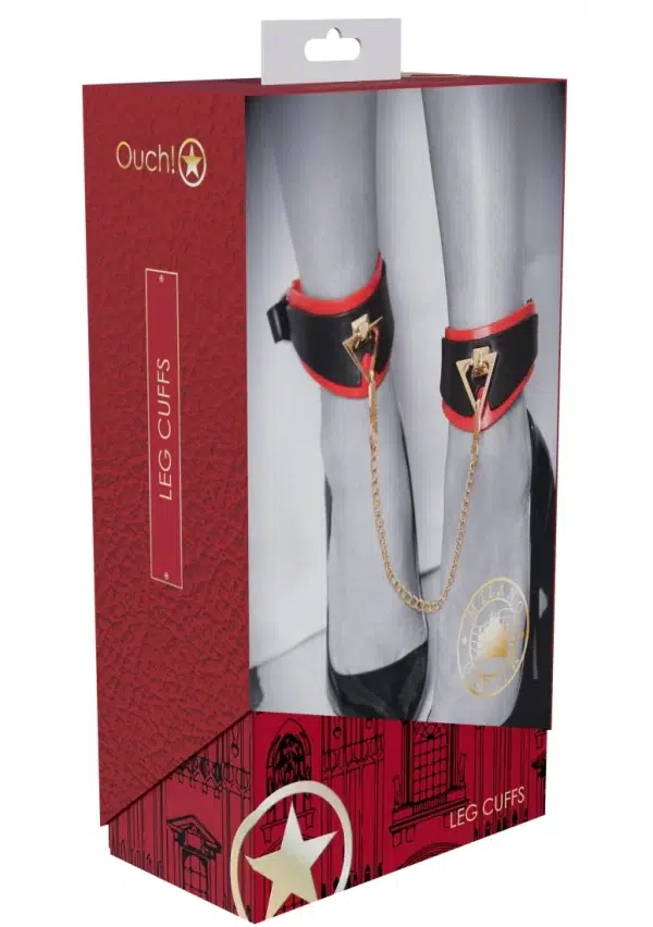 Vue de menottes ajustables en cuir PU de la collection Milan.