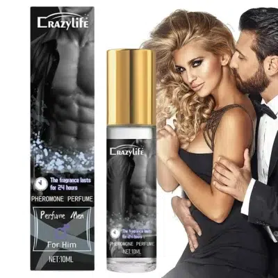 Parfum aux phéromones pour homme, stimulant l’attraction naturelle.