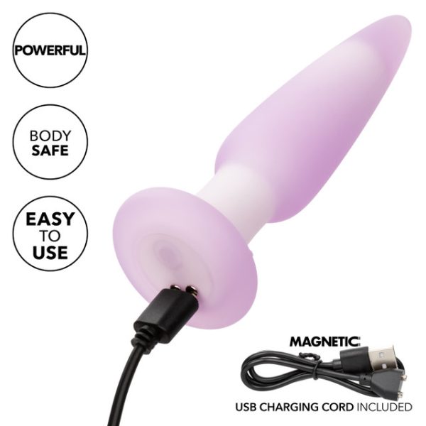 Plug anale fine et ergonomique Lavender Haze™ de CalExotics, conçue pour un confort optimal.