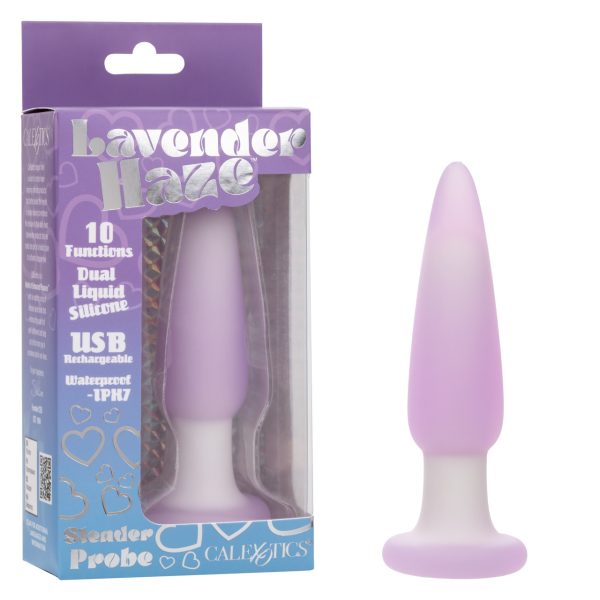Vue rapprochée de la texture douce en silicone liquide de la plug Lavender Haze™.