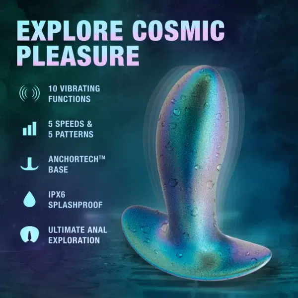 Vue du design ergonomique du Plug Anale Vibrante Voyager.