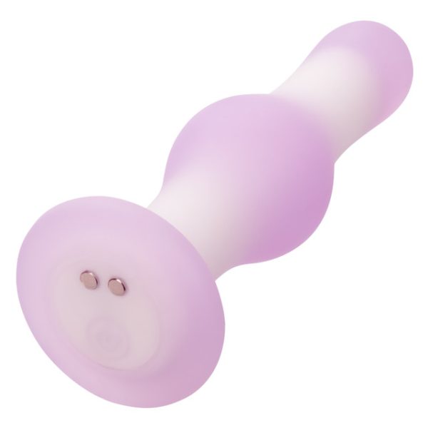 Vue rapprochée de la texture en silicone liquide de la plug Lavender Haze.